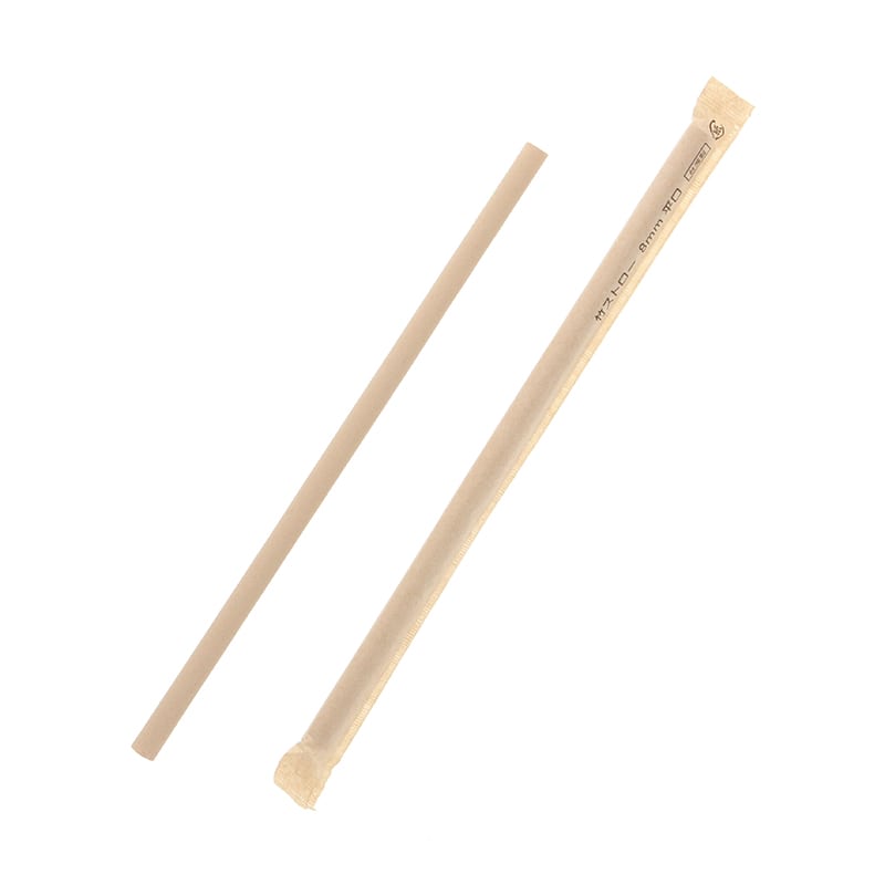 ケーピープラテック 竹ストロー 平口 8mm 単袋 300本