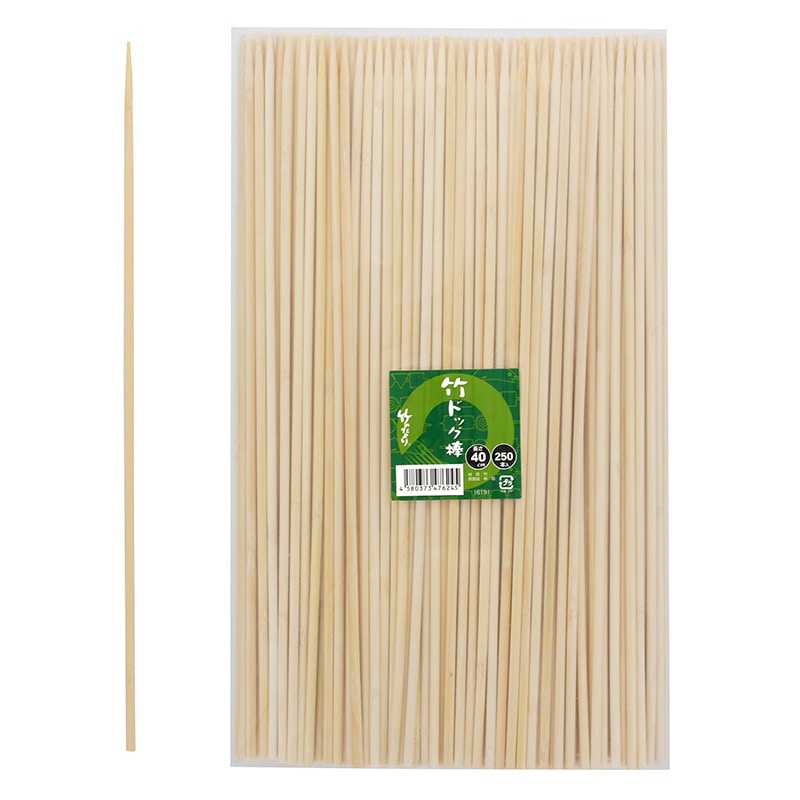 神堂 竹ドッグ棒 40cm 1袋(250本入)