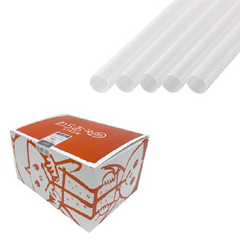 シバセ工業 ストレートストロー 10×21 裸 クリア 200本