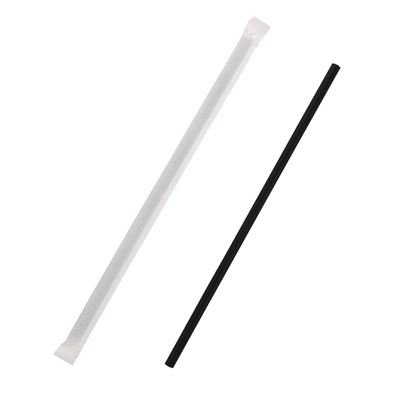 HEIKO ストレートストロー 6×21 単袋 黒 200本